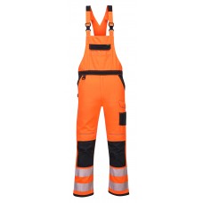 PW3 WORKWEAR - pantaloni cu pieptar HI-VIS PW3 WORKWEAR - pantaloni cu pieptar HI-VIS
